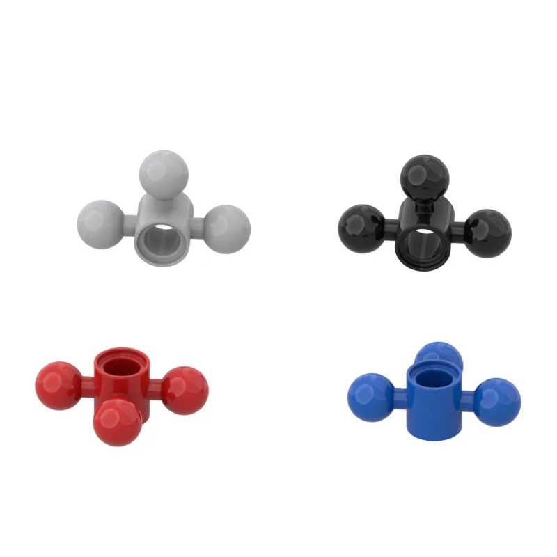 Color: WHITE - 10pcs MOC Brick Parts 15460 67325 High-Tech Steering Arm with 3 Tow Ball Compatible Building Block Particle DIY Kid Brain Toy