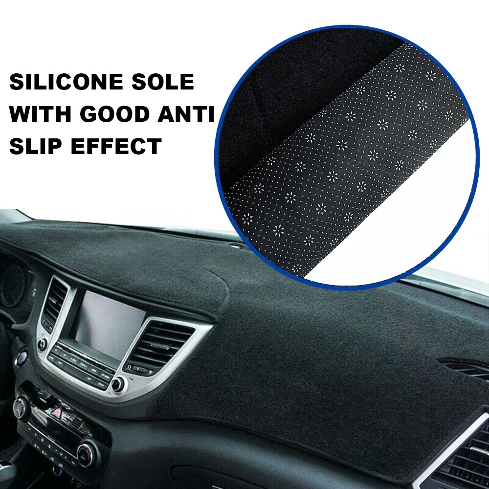 Color Name: WHITE - For Hyundai Tucson 2015-2016 2017 2018 2019 2020 Dashboard Cover Mat Pad Dashmat Dash Sunshade Instrument Carpet Car Accessories