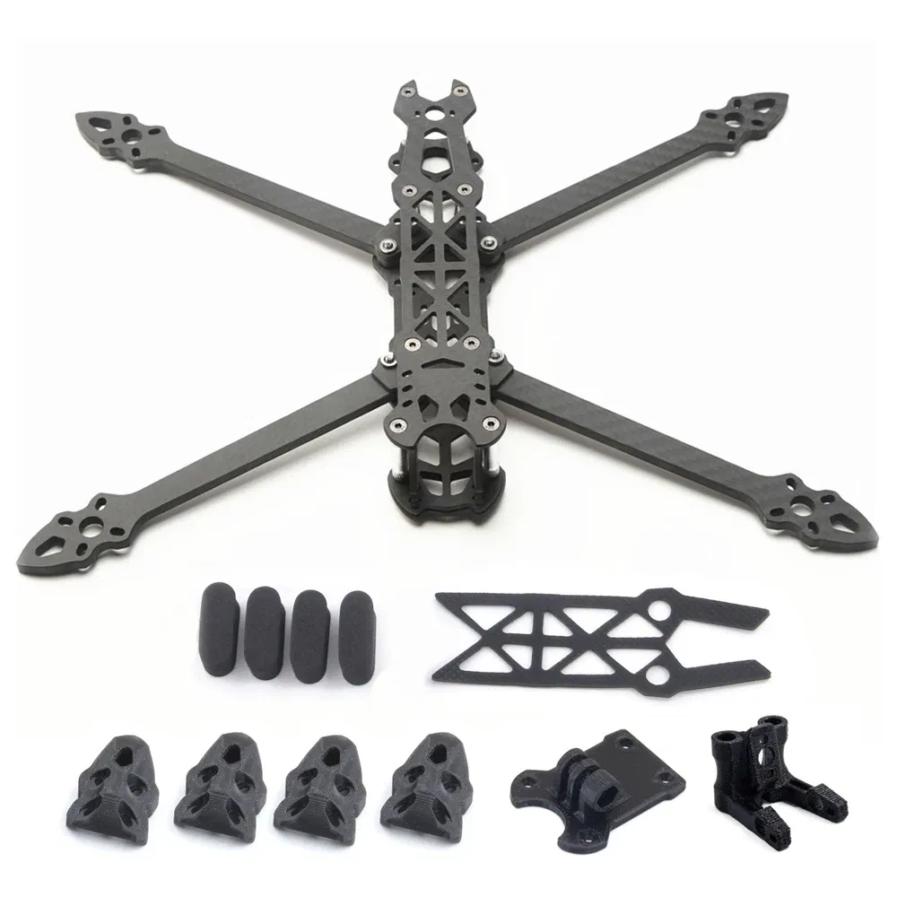 Color: Red - Mark4 7inch 295mm with 5mm Arm Quadcopter Frame kit 3K Carbon Fiber 7'' for FPV Racing Drone Quadcopter Freestyle DIY parts