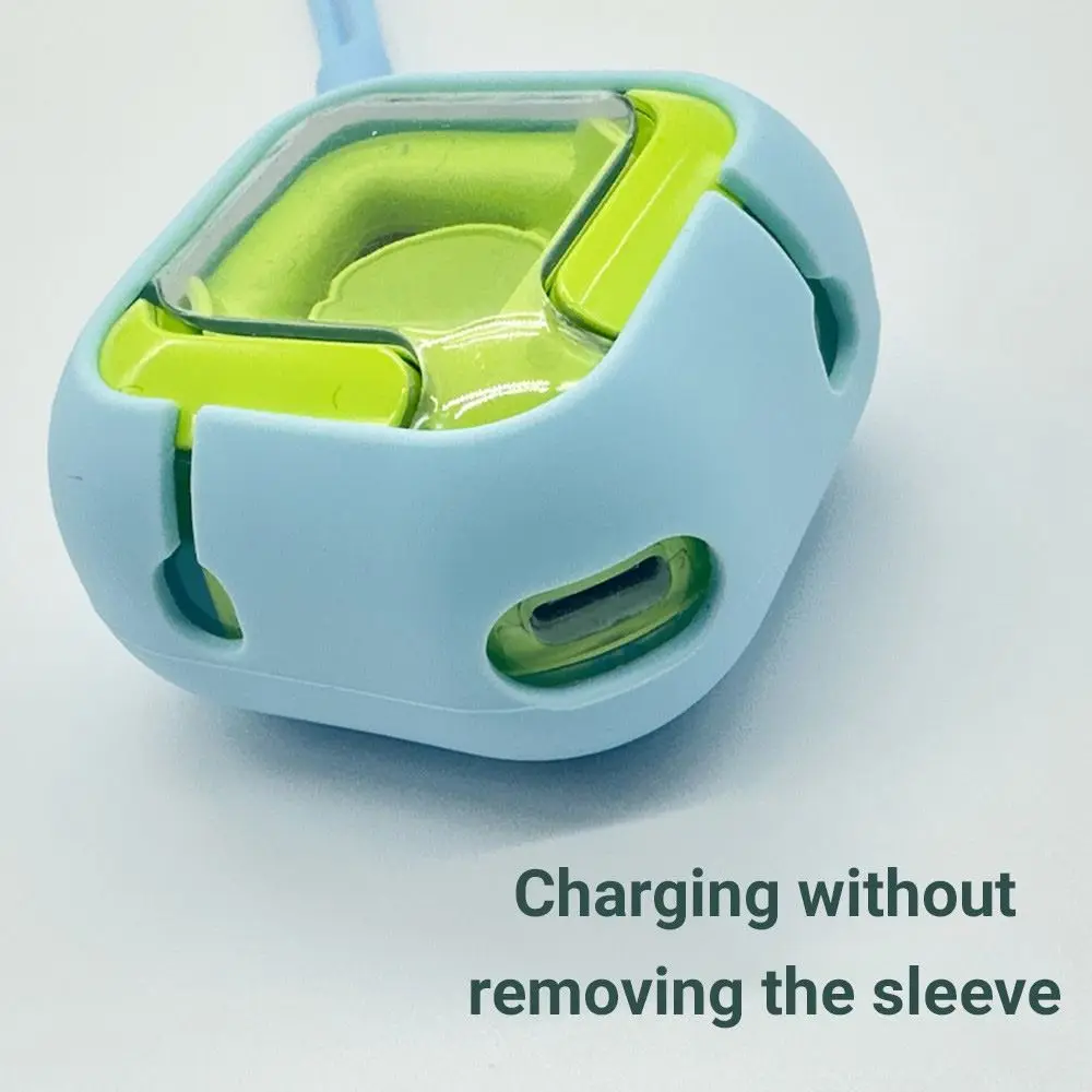 Color: SKY BLUE - For HQAi H4 Silicon Case and Lanyard Protective Plain Cover and Rope Anti-Lost Cover Waterproof Earbuds Protective Case