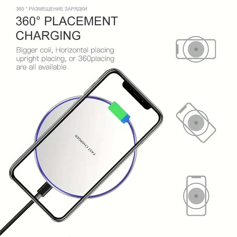 Color: pink - 30W Wireless Charger For iPhone 15 14 13 12 X Pro Max Induction Fast Charging Pad Dock Station For Samsung S23 S22 Xiaomi Huawei