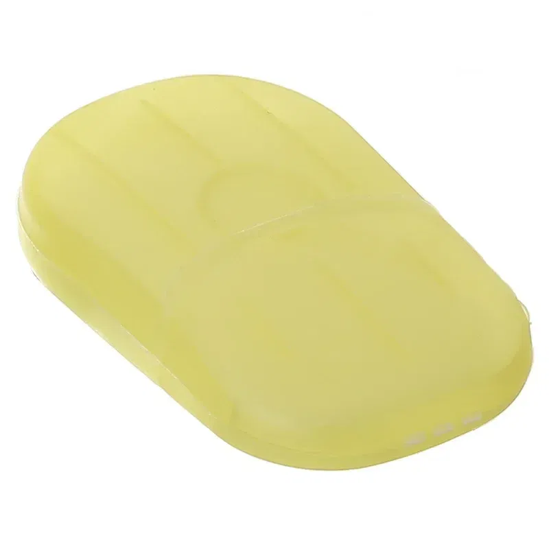 Color: Orange - New Portable Mini Disposable Soap Paper Travel Soap Paper Washing Hand Bath Clean Scented Slice Sheets Mini Clean Soap Tablets