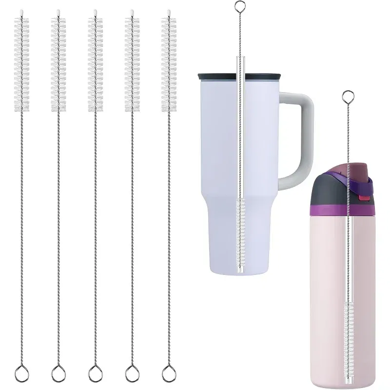 Color: black, Ships From: CHINA - 2-10Pcs Drinking Straw Cleaning Brush Kit Straw Tube Pipe Cleaner Nylon Stainless Steel Long Handle Cleaning Brushes forStraws