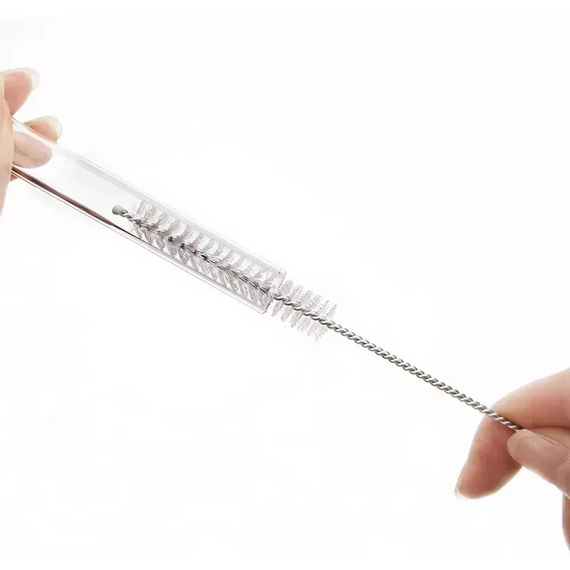Color: black, Ships From: CHINA - 2-10Pcs Drinking Straw Cleaning Brush Kit Straw Tube Pipe Cleaner Nylon Stainless Steel Long Handle Cleaning Brushes forStraws
