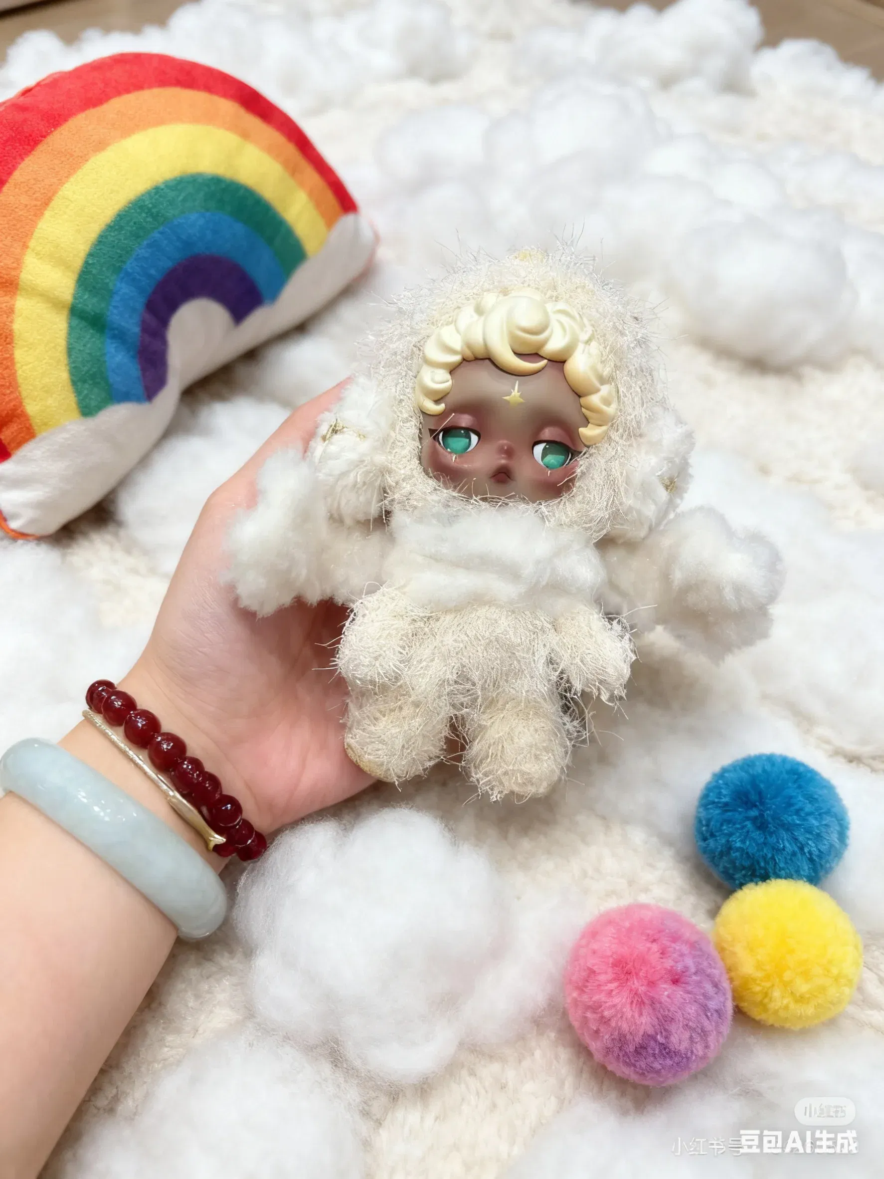 Color: Orange - POP MART SKULLPANDA YOU FOUND ME Plush Keychain Blind Box Cute Collectible Doll Pendant for Bags Surprise Gift for Fans?‹