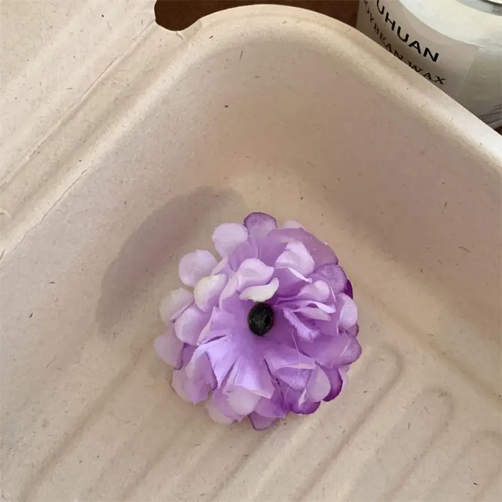 Color: Blue - Purple Flower Hair Clip Cute Sweet Hairpin Seaside Vacation Beach Photography Headwear Hair Accessories