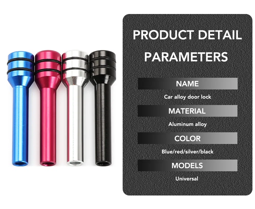 Color: Orange - Car Alloy Door Lock Pins Lock Pin Screw Knob For Mercedes Benz W201 A B C Class GLA W176 CLK W209 W202 W220 W204 W203 W210 W124