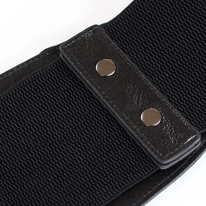 European and American wide Waistband Fashion elastic elastic Fringed Belt Dress rivet Accessories Slim ladies Belt