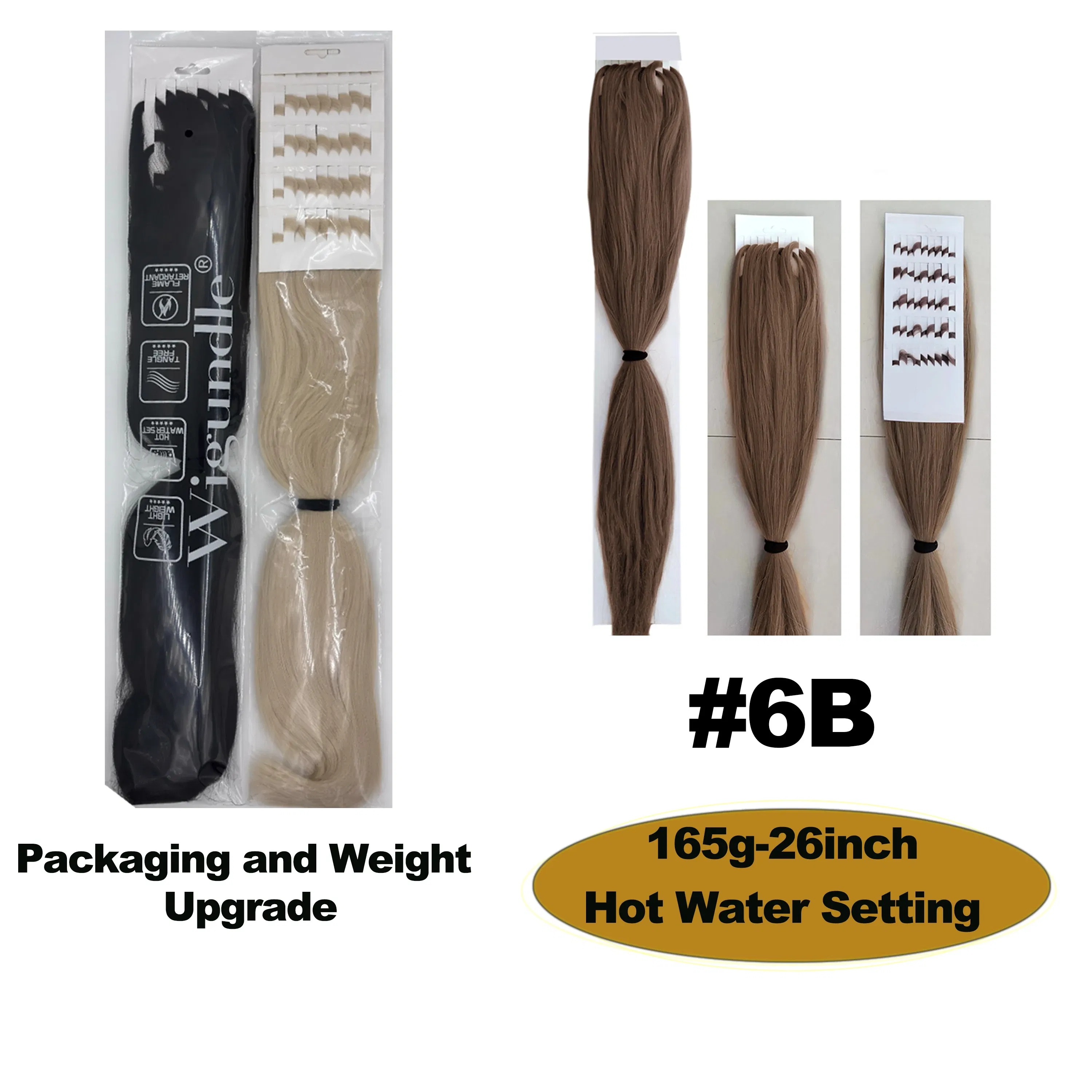 Color: #31, Stretched Length: 26inches, Bulk Buy: 3Pcs/Lot - Kanekalon 26inch Hot Water Set Pre Stretched Jumbo Braiding Hair Box Twist Braids Synthetic Hair Extensions For Women Soft Yaki