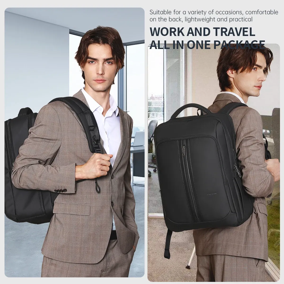 Color: Beige, Ships From: CHINA - Tigernu Backpacks For Men Bags For Business Backpack 15.6 17inch Laptop Backpacks Male Travel Backpack Bags Schoolbags Knapsack