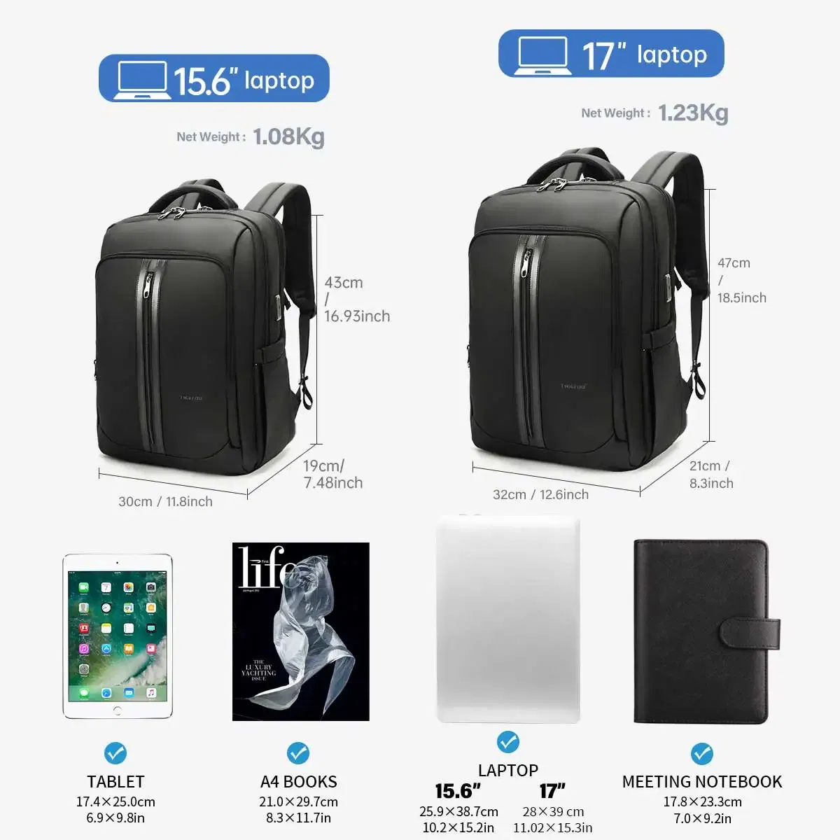 Color: Beige, Ships From: CHINA - Tigernu Backpacks For Men Bags For Business Backpack 15.6 17inch Laptop Backpacks Male Travel Backpack Bags Schoolbags Knapsack