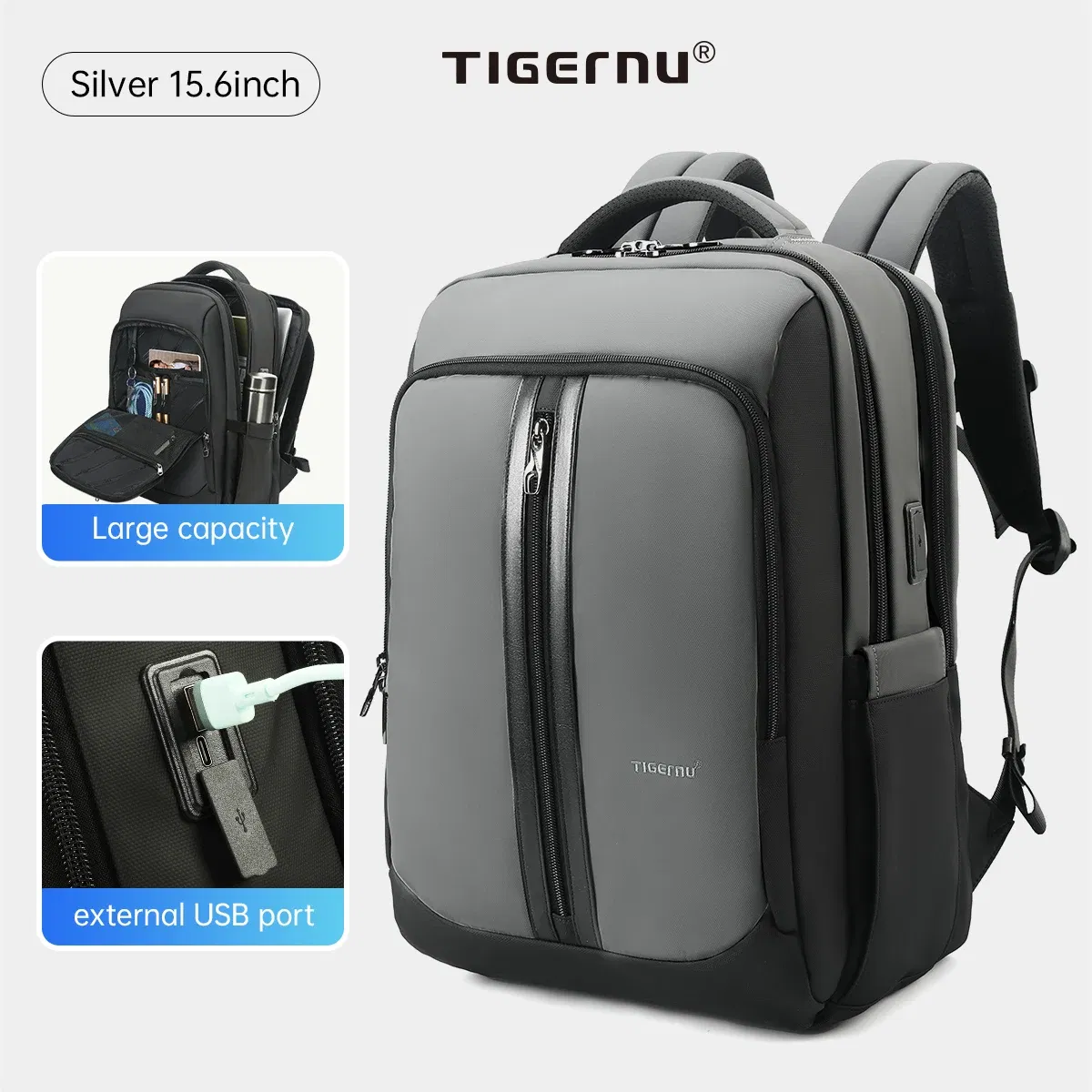 Color: Beige, Ships From: CHINA - Tigernu Backpacks For Men Bags For Business Backpack 15.6 17inch Laptop Backpacks Male Travel Backpack Bags Schoolbags Knapsack