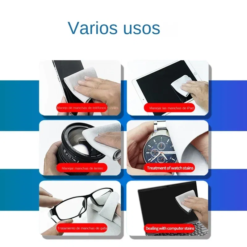 Color: Blue, Specification: 10pcs - Polishing Cloth for Apple iphone 1:1 Nano-Texture Screen Cleaning Cloth for iPad Mac iPod Pro Watch Lens Camera Display Cleaner