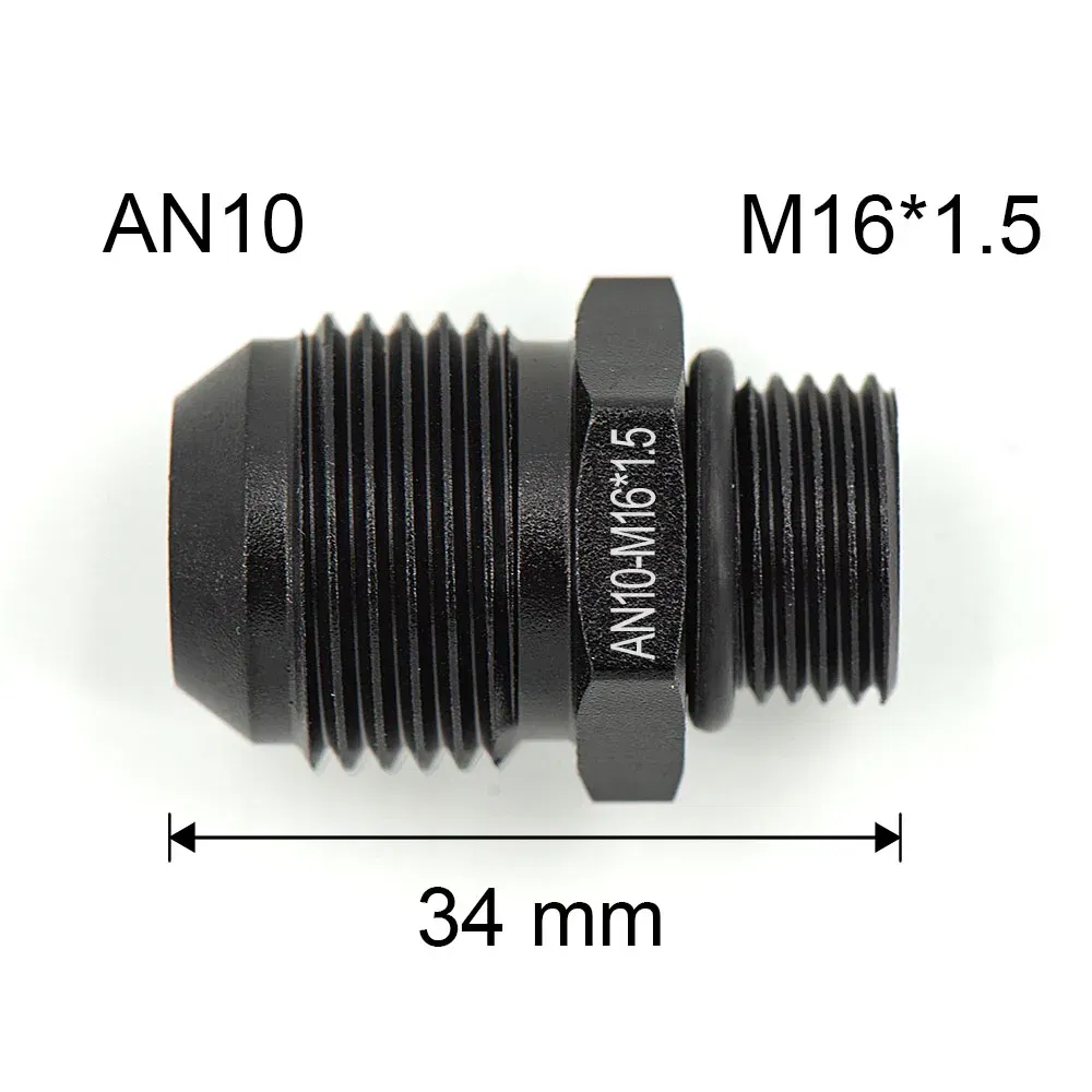 Color: Pink - Universal Aluminum Alloy AN6 8 10 12 To AN To M16x1.5 M18x1.5 Metric Fuel Hose Adapter Pipe Thread Fitting CAR OIL COOLER SYSTEM