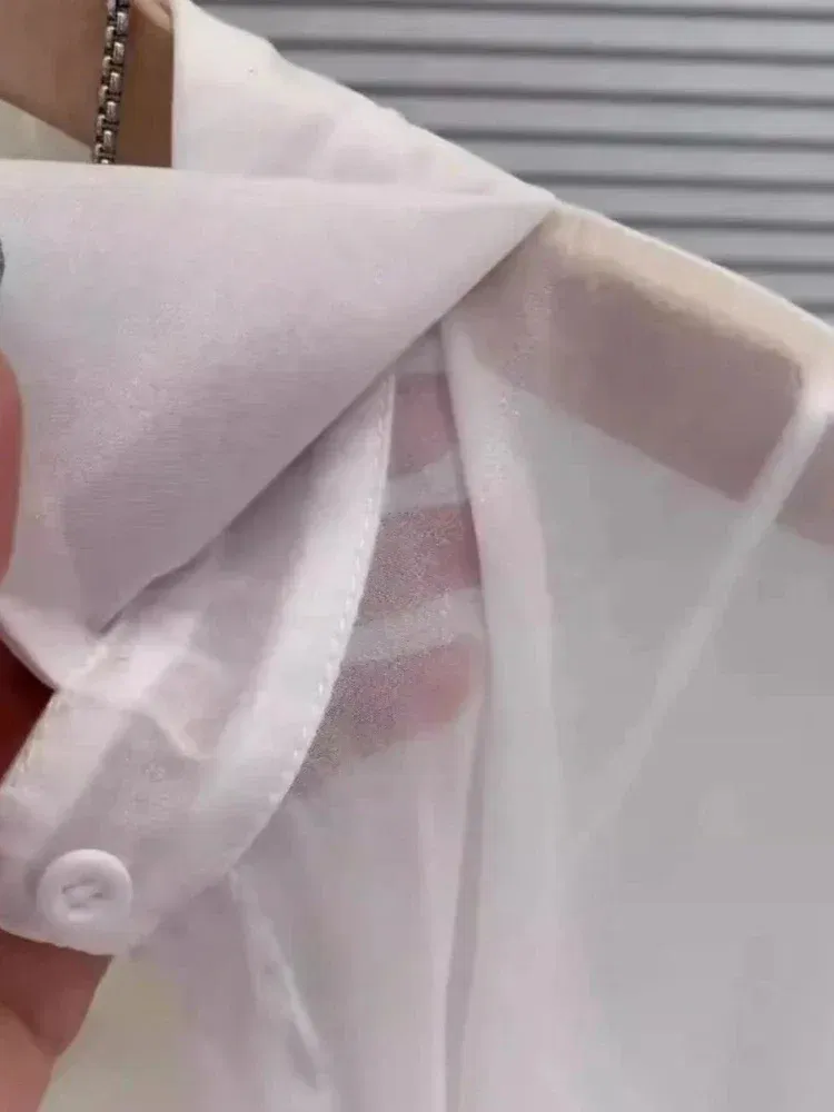Size: 4XL, Color: Silver# - Plus Size Women?™s Shirts 2025 Summer Breathable and Sun-Proof Ice Silk with Button Thin Loose Sheer Chiffon Blouses Long Sleeve