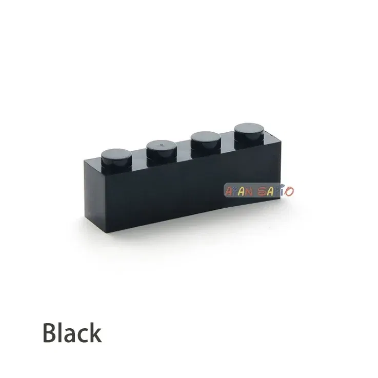 Color: plum - 200pcs 1x4 Dots DIY Building Blocks Thick Figures Bricks Educational Creative Toys for Children Size Compatible With 3010