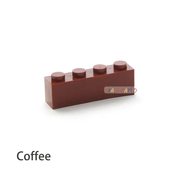 Color: DARK GRAY - 200pcs 1x4 Dots DIY Building Blocks Thick Figures Bricks Educational Creative Toys for Children Size Compatible With 3010