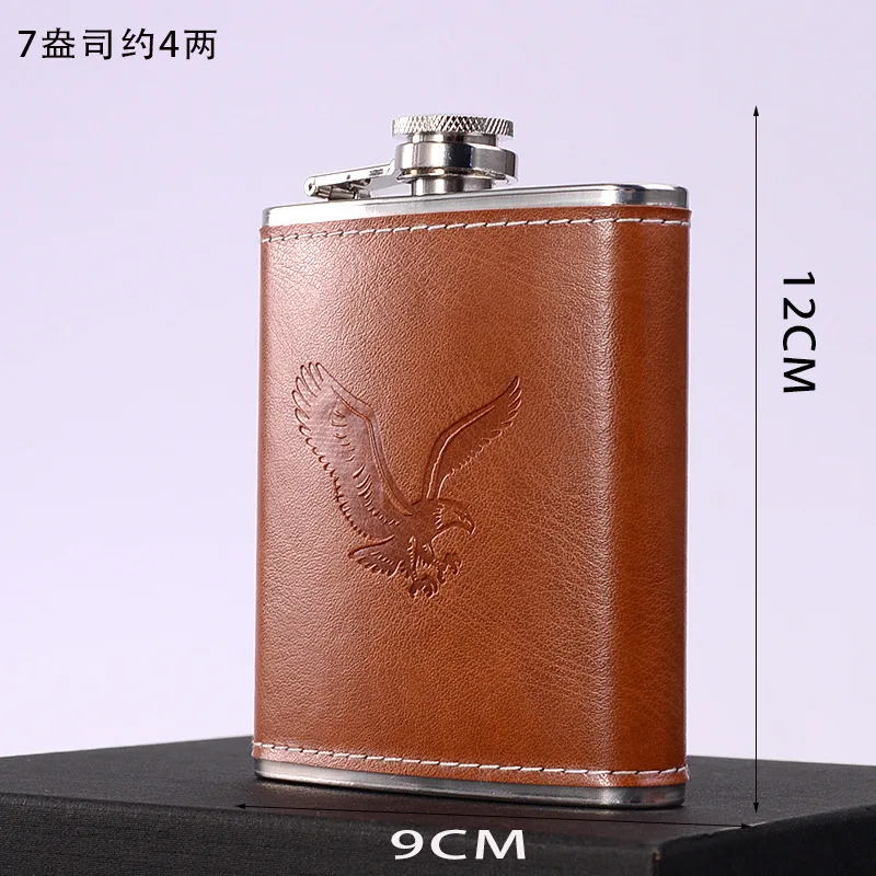 Color: Yellow - 7oz/8oz Portable Pocket Hip Flask Outdoor Travel Stainless Steel Flask Whiskey Drink Alcohol Flasks 8oz Steel Hip Flask Flagon