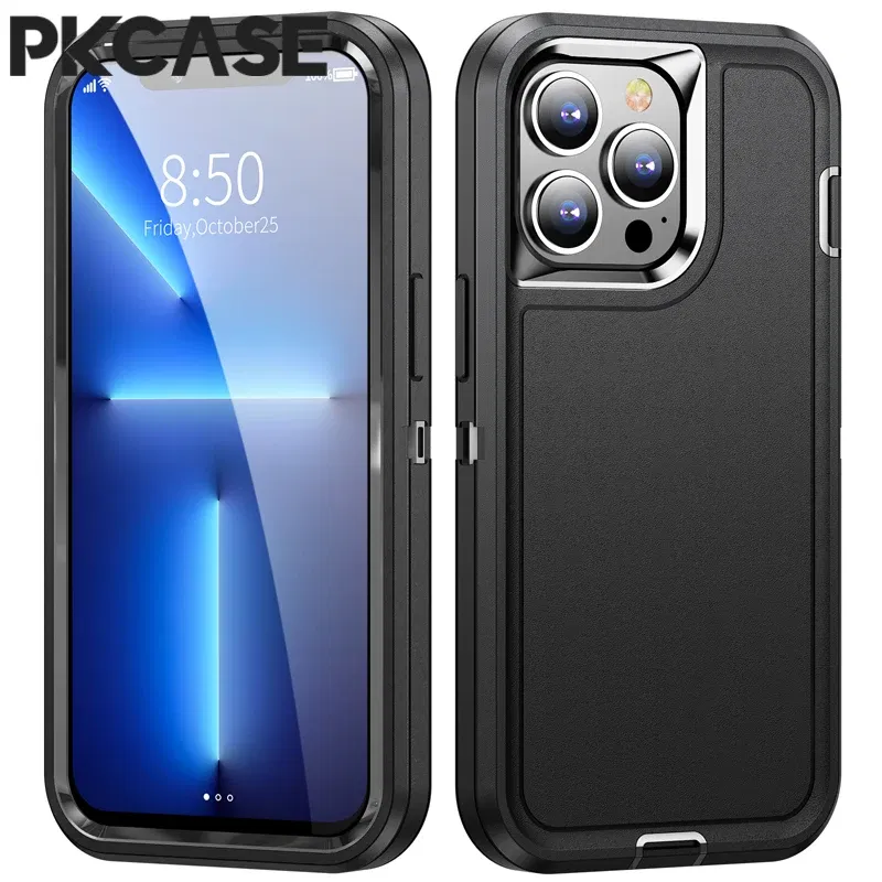 Color: Clear, Material: PP - PKCASE Shockproof Case For iPhone 13 Mini 12 11 Pro Max 6 7 8 Plus Bracket Protective Cover For iPhone X XS XR SE 2020 2022