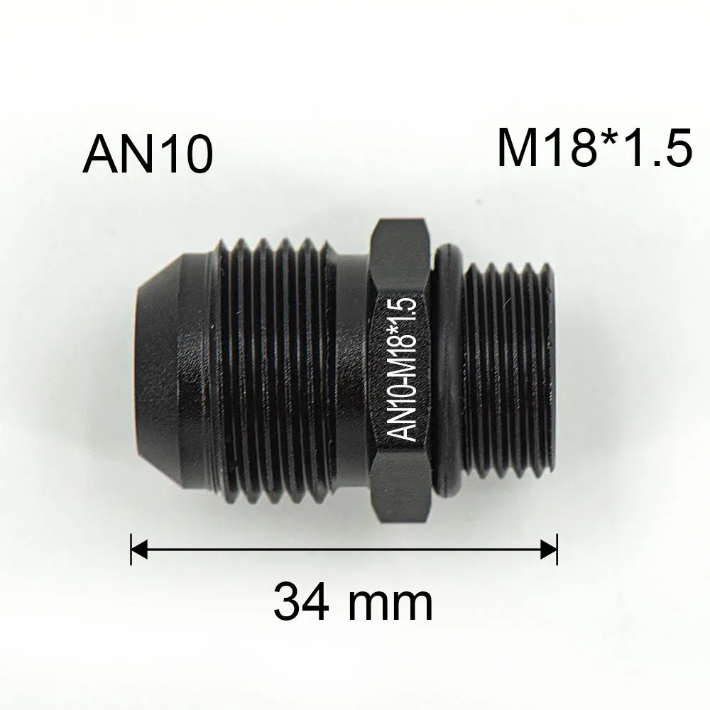 Color: Beige - Universal Aluminum Alloy AN6 8 10 12 To AN To M16x1.5 M18x1.5 Metric Fuel Hose Adapter Pipe Thread Fitting CAR OIL COOLER SYSTEM