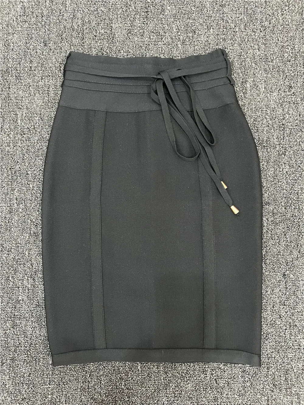 Color: WHITE, Size: XL - 4 Colors Women Hot Pink Black White Bodycon Bandage Skirt Designer High Street Party Club Pencil Skirt 55cm