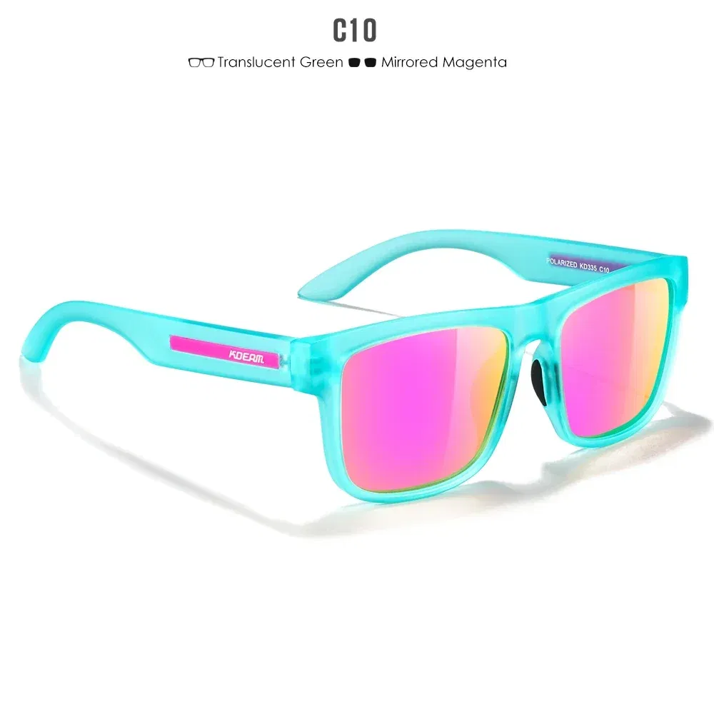 Lenses Color: Silver, Frame Color: black - 2024 KDEAM New Polarized Sunglasses For Men UV400 Protection Lens Black Grey Frame Driving Sun Glasses Fishing Eyewear