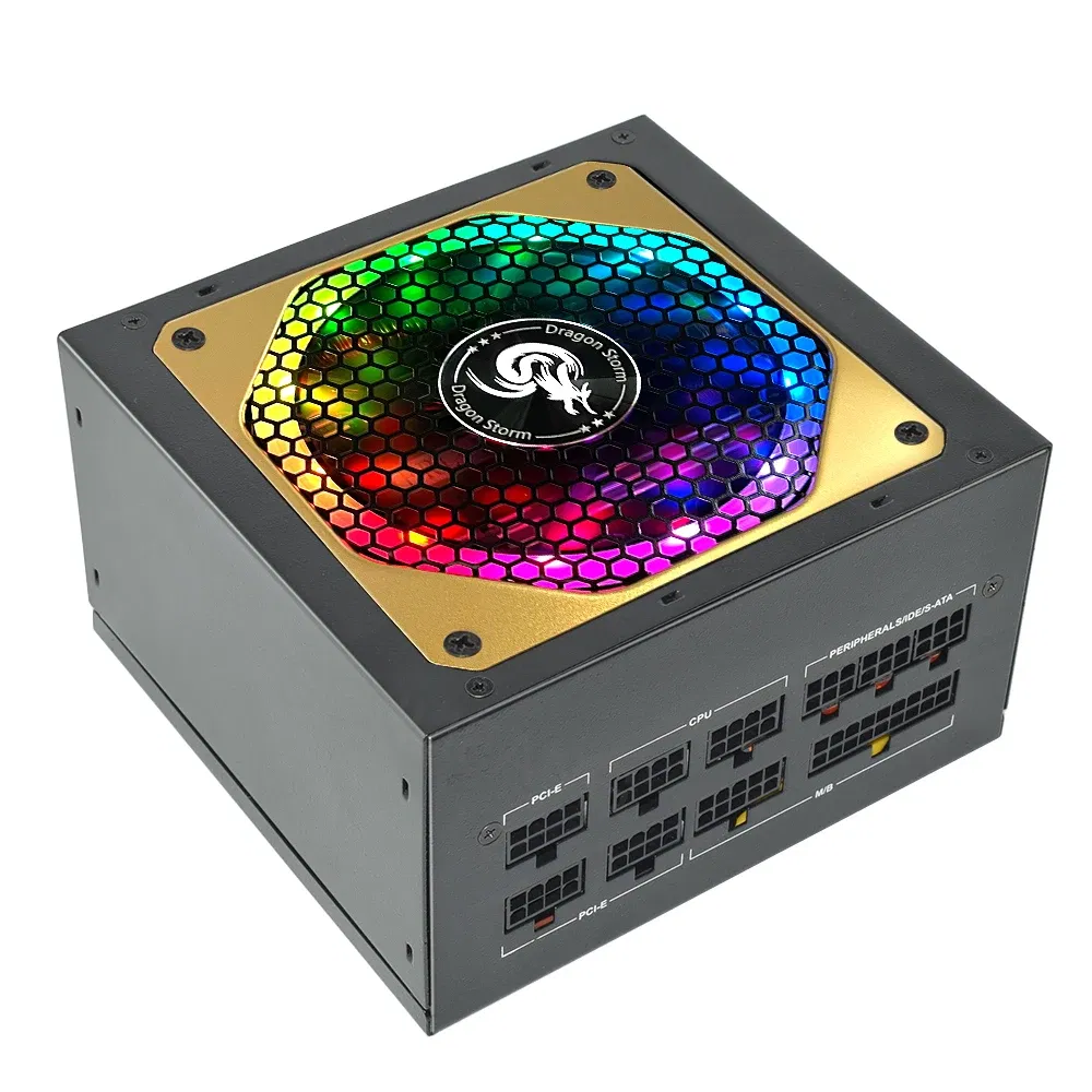 Rating Power: 850W, Ships From: CHINA - 850W Power Source 80Plus Gold For PC Professional E-Sports Video Game Computer PSU RGB Full Modular Supply With 12CM Fan