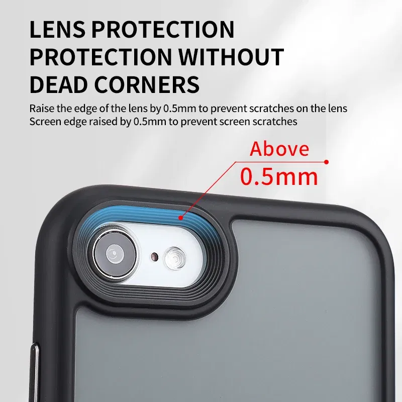Color: black, Material: ABS - Magnetic Luxury Matte Translucent Armor Shockproof Case For iPhone 7 8 SE2 SE3 7Plus 8Plus For Magsafe Wireless Charge Cover