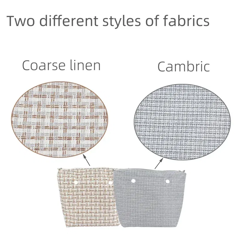 Color: green - TANQU Classic Mini linen canvas organizer fabric inner lining Insert for Obag Mini O Bag Women's Handbag Accessory