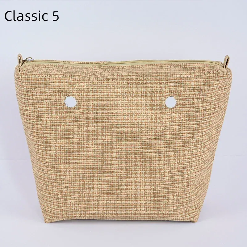 Color: green - TANQU Classic Mini linen canvas organizer fabric inner lining Insert for Obag Mini O Bag Women's Handbag Accessory