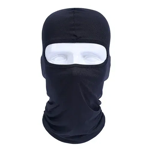 Color: black - Breathable Sports Balaclava Hat Quick-Dry Windproof Full Face Mask Headgear for Riding Running Ski Hiking Outdoor Face Cover Men