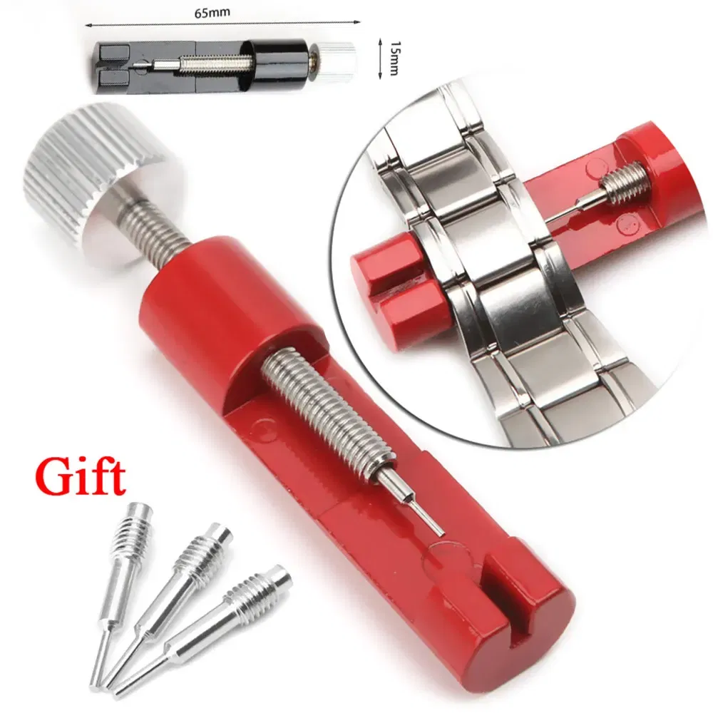 Color: Black, Ships From: CHINA - Metal Watchband Tools Watch Strap Repair Detaching Device Kits with Watch Pin Opener steel belt Adjust Tool Watch Accessories