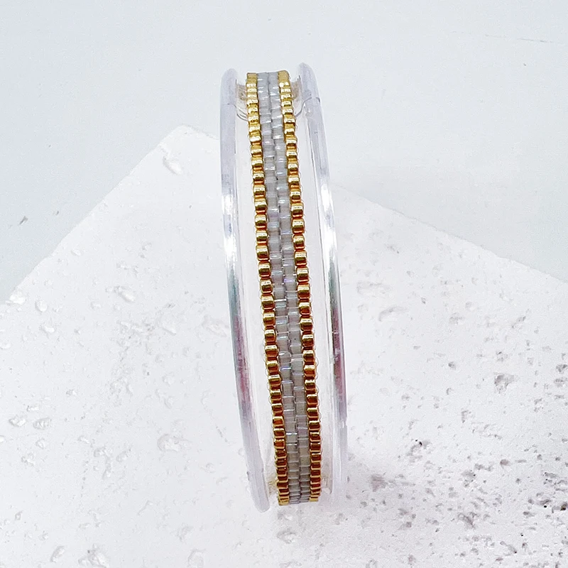 Metal Color: dark green, Length: 16cm - BLUESTAR Bohemia Multilayer Weave Bracelets For Women Miyuki Beads Adjustable Stainless Steel Chain Bracelet Charm Jewelry Gift