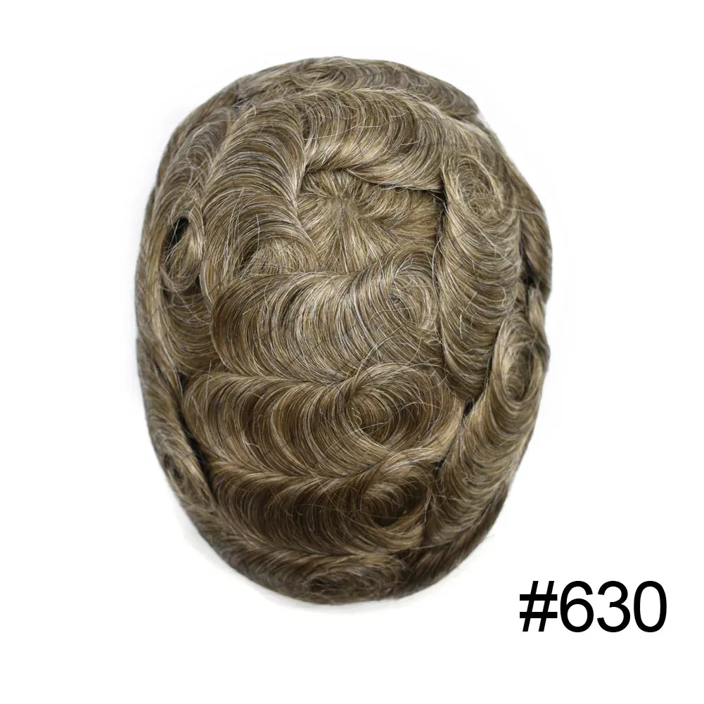 Toupee Color: 30R#, Toupee Density: 90%, Length: 6 inches, Ships From: CHINA, Toupee Size: 8x10 - Men Toupee Hair Systems Ultra Thin Skin 0.06MM V-LOOP Capillary Prosthesis Invisible Hairline Real Human HairPieces Hair Units