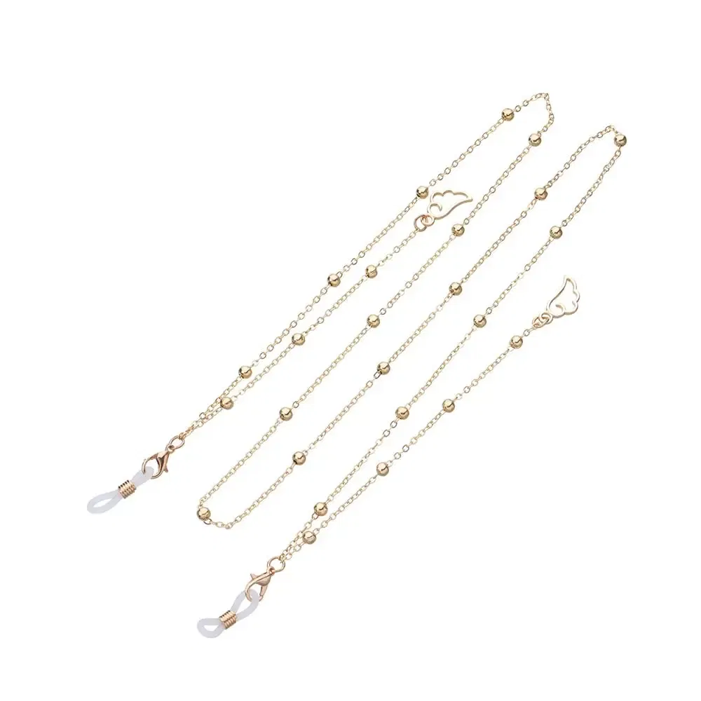 Color: Lavender - New Fashion Women Eyeglass Chain Hollow Star Pearl Beaded Sunglasses Reading Glasses Lanyard Eyewear Holder Neck Strap Rope