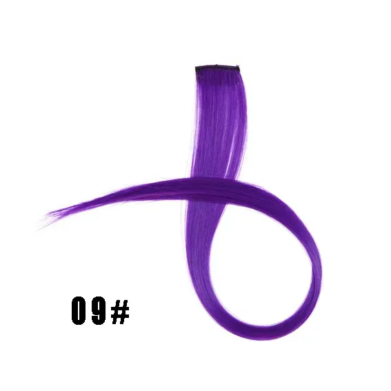 Color: T1B/4/30, Stretched Length: 22inches - Synthetic Clip-in Hair Extensions 22" Long Colorful Straight Hair Pieces Synthetic Hairpieces for Daily Festival Party