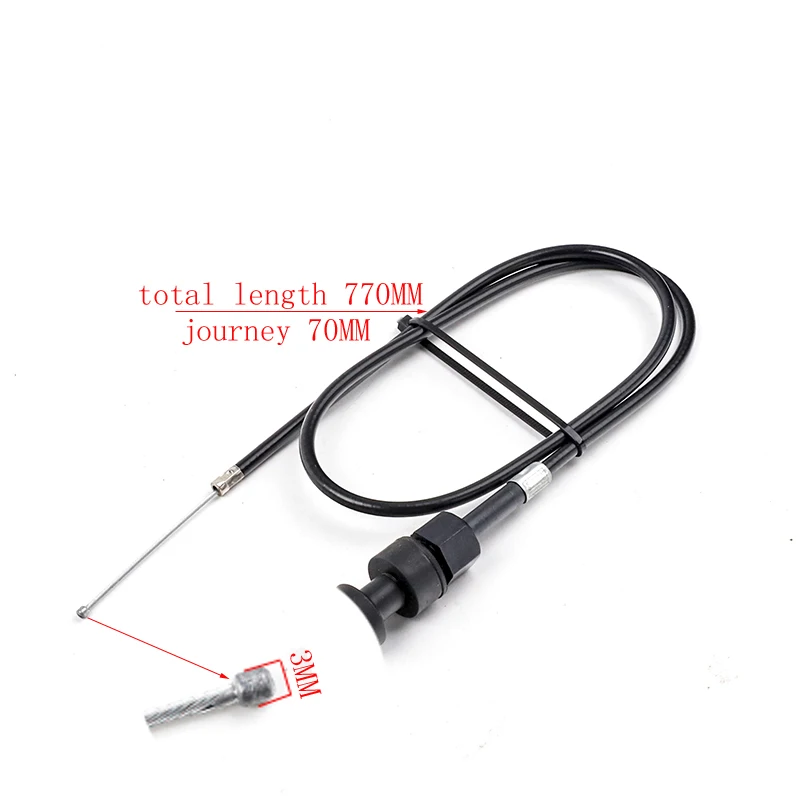 Color: Army Green - 1Pcs 770mm/950mm Pull Choke Cable Throttle Assembly For Yamaha PW50 damper cable Motorcycle Pit Dirt Bike Motocross Accessories