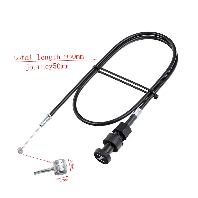 Color: Army Green - 1Pcs 770mm/950mm Pull Choke Cable Throttle Assembly For Yamaha PW50 damper cable Motorcycle Pit Dirt Bike Motocross Accessories