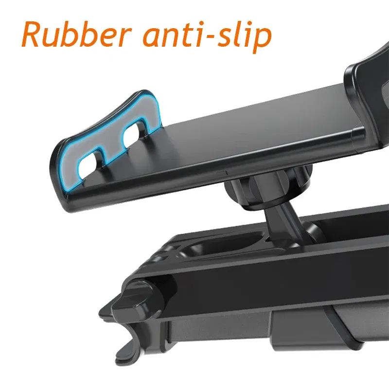 Color: Green - Telescopic Car Rear Pillow Phone Holder Tablet Car Stand Seat Rear Headrest Mounting Bracket for Phone Tablet 4-11 Inch