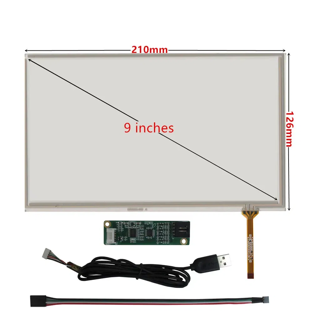 Color: Yellow - 3.5/4.3/5/6.2/7/8/9/10.1 Inch Raspberry Pi Industrial Equipment PC Car Resistance Digitizer Touch Screen Panel USB Driver Board