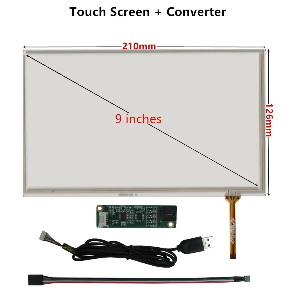 Color: Yellow - 3.5/4.3/5/6.2/7/8/9/10.1 Inch Raspberry Pi Industrial Equipment PC Car Resistance Digitizer Touch Screen Panel USB Driver Board
