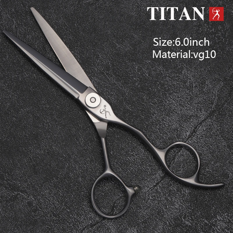 Color: GRAY - TITAN professional 6 inch hair cut scissors cutting salon scissor barber thinning shears hairdressing scissors