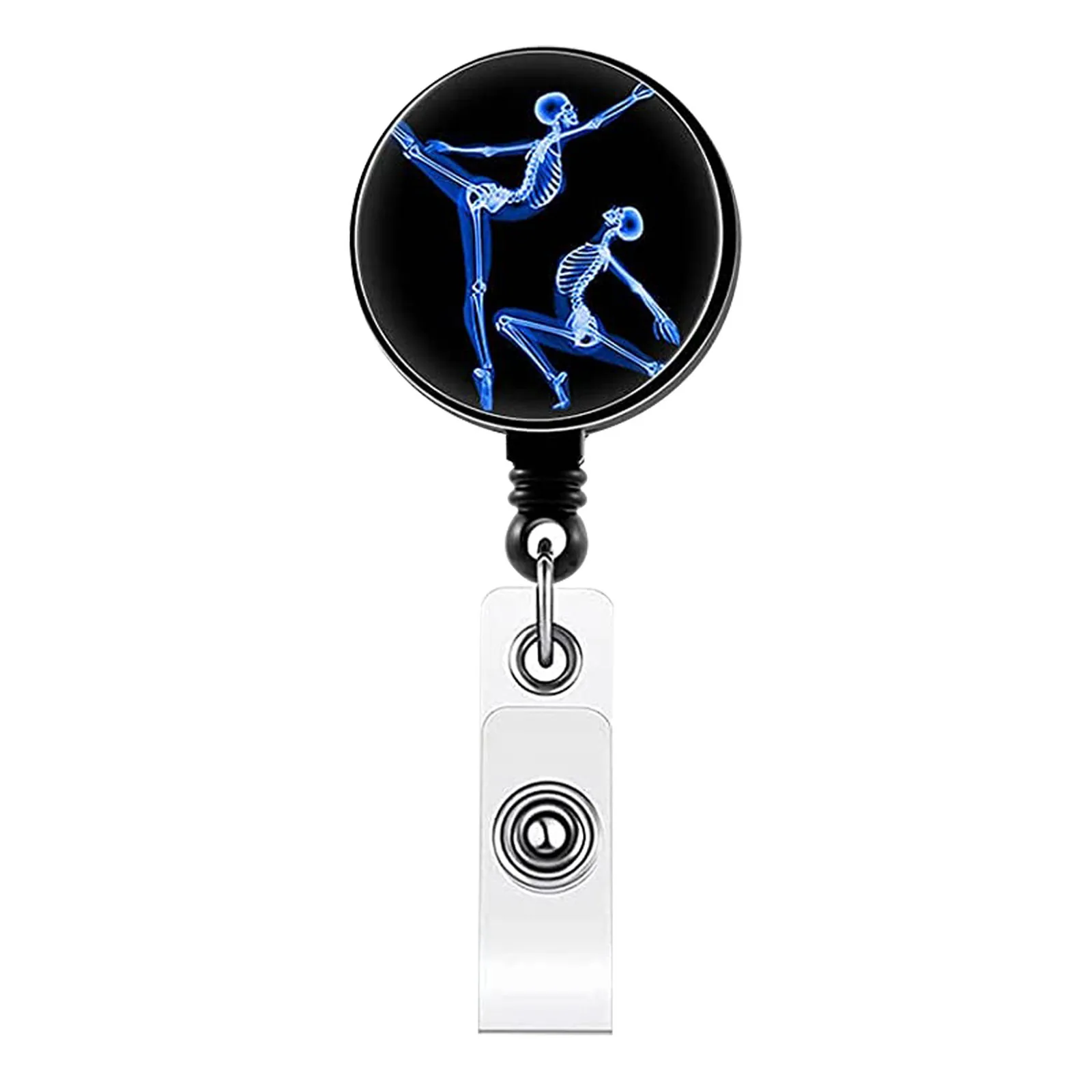 Color: green - X-Ray Badge Reel Retractable Radiology Badge Reel Holder Ct Rays Nurse Doctor Student Card Reel Clip Office Supply Recoil Badge