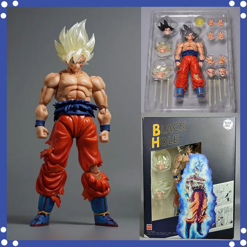 Color: WHITE, Size: 12cm - Black Hole Dragon Ball S.H.Figuarts SHF Ultra Instinct Son Goku Toyotarou Anime Action Figure Figuras model statue Toys gifts