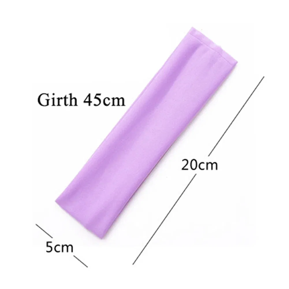 Color: champagne - Fashion Sports Headbands For Women Solid Elastic Hair Bands Running Fitness Yoga Hair Bands Stretch Makeup Hair Accessories Hot