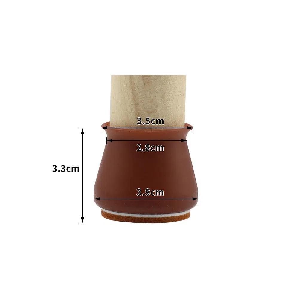 Color: Orange - Practical Silicone Furniture Chair Leg Caps Protection Cover Anti Slip Chair Leg Caps Prevent Scratches and Noise Home Gadget