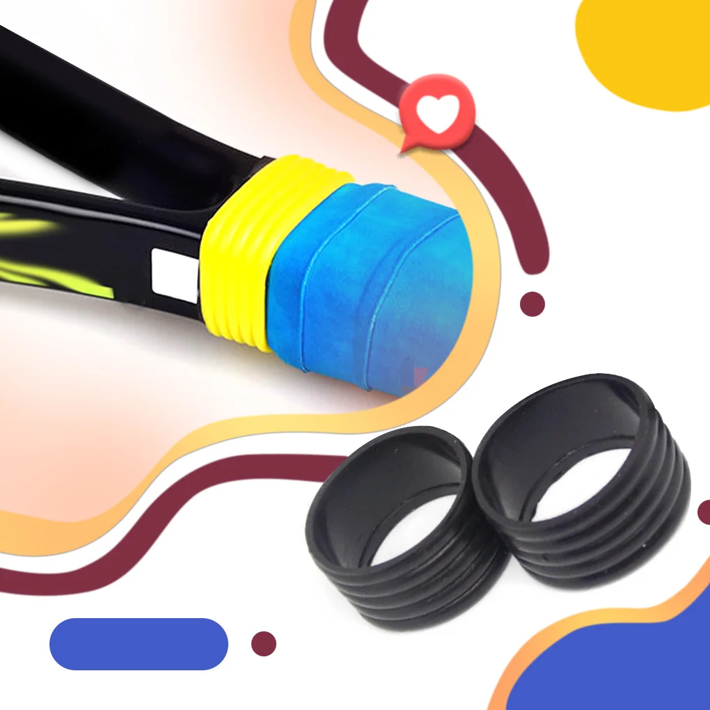 Color: Copper, Ships From: CHINA - 2 Pieces Tennis Racket Grip Rubber Ring Badminton Bat Overgrip Fix Flexible Bands Finishing Protector Outdoor Sports Red