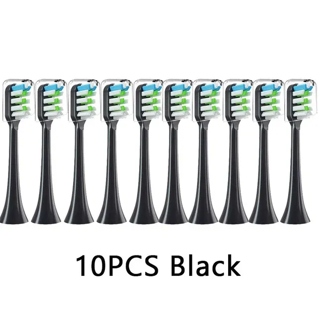 Color: MULTI - 10pcs Replacement Brush Heads for Xiaomi SOOCAS X3 X5 V1 X3U Soft Bristle Electric Toothbrush Dupont Bristle Sealed Packed