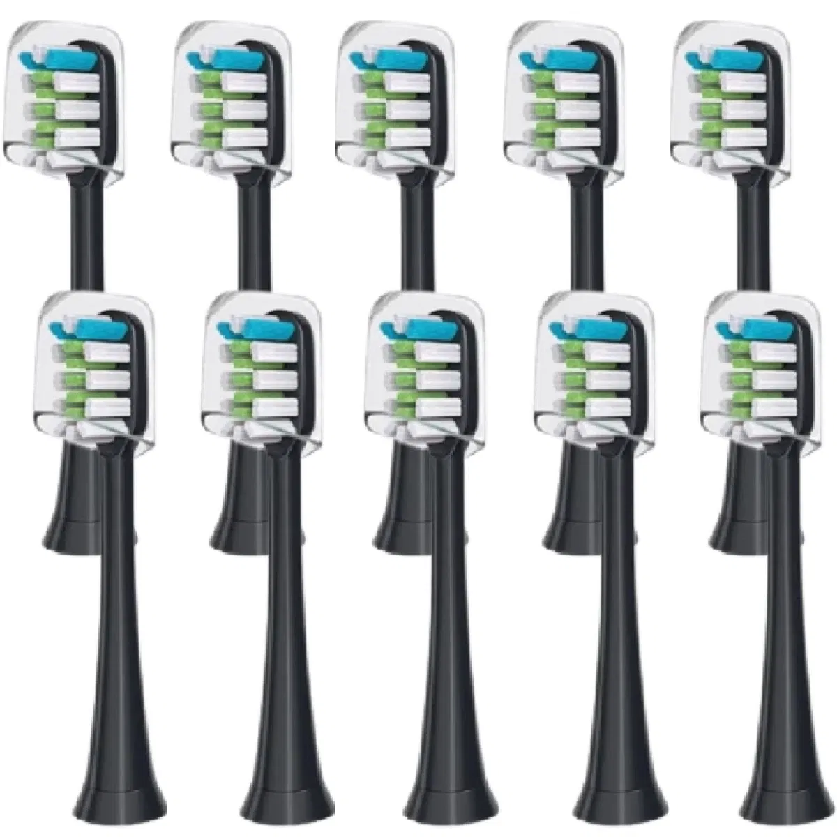 Color: MULTI - 10pcs Replacement Brush Heads for Xiaomi SOOCAS X3 X5 V1 X3U Soft Bristle Electric Toothbrush Dupont Bristle Sealed Packed