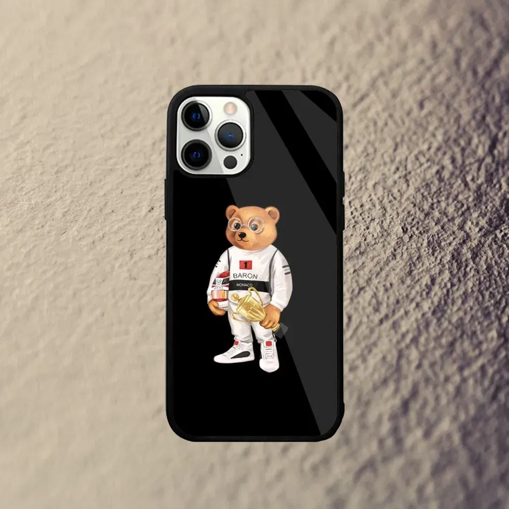 Color: Clear, Material: PE - Baron F-Filou Bear Fashion Phone Case For iPhone 15,14,13,12,11,Plus,Pro,Max Mini Magsafe Magnetic Wireless Charging